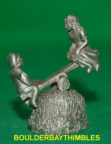 TCC PEWTER THIMBLE - CURIOSITY SET 1992 - Movable Teeter-Totter / See-Saw - Picture 3 of 6