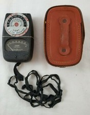 VINTAGE GE General Electric Exposure Light Meter Type DW-68 Leather Case USA