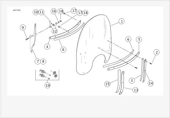 Parabrisas transparente de 26" para motocicleta Harley Heritage Softail Slim Deluxe Fat Boy Foto 4 de 4