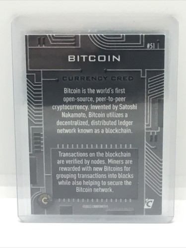 BITCOIN #51 2022 Cardsmiths Currency Series 1 Rainbow HOLO FOIL S1 1st Edition - Picture 6 of 8