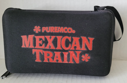 Puremco Mexican Train Family Domino Game in Zipper Travel Case