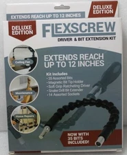 Professional 52pc Flexscrew Screwdriver And Bit Extension Kit Flexible Extension