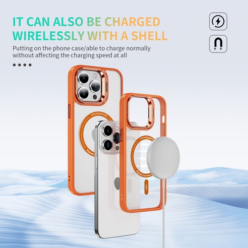 Military-Grade Magnetic Kickstand Shockproof Clear Case fr iPhone 15 ProMax/16e - Zdjęcie 42 z 47