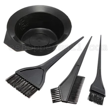 Hair Color Dye Bowl Comb Brushes Tool Kit Set Tint Coloring FAST SHIPPING BLACK