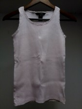 Gorgeous RALPH LAUREN Pinkish Laced 100 Cotton Girl's Size 12-14 Rib Tank Top