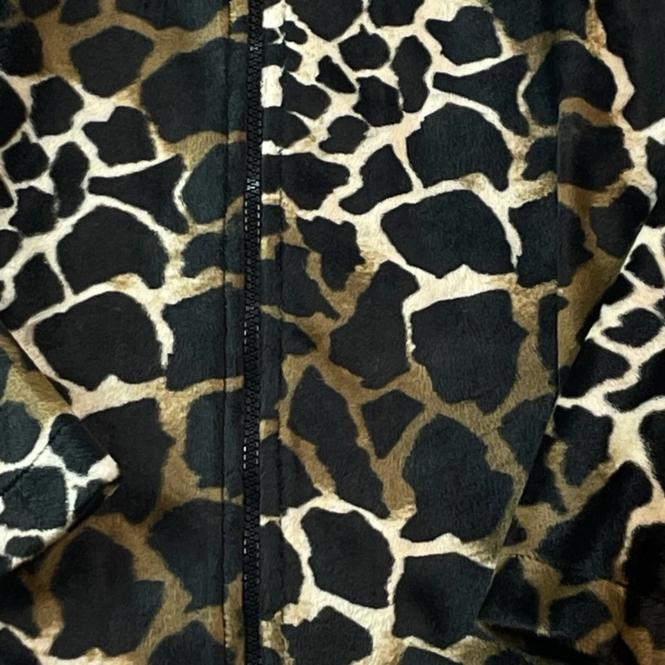 De Colección Selene Sport Mujer 1X Chaqueta Polar Top Estampado Guepardo Cremallera Completa 1X Foto 4 de 4