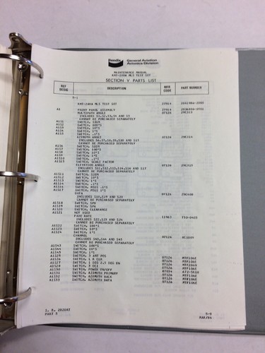 Bendix RMT 200A MLS Test Set Maintenance Manual M2020AT 1984-Original - Picture 11 of 12