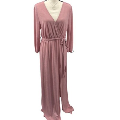 Iris Dusty Pink Plus Size 3X Long Sleeve Belted Maxi Dress | eBay Iris Dusty Pink Plus Size 3X Long Sleeve Belted Maxi Dress | eBay