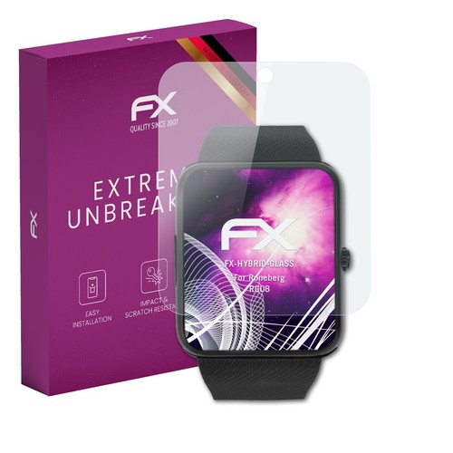 atFoliX Glass Protective Film for Roneberg RG08 Glass Protector 9H Hybrid-Glass - 第 1/8 張圖片