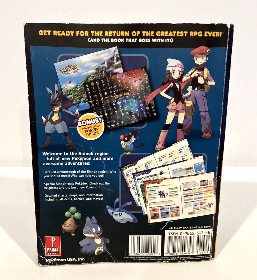 POKEMON DIAMOND PEARL VERSION THE OFFICIAL SCENARIO GUIDE VOLUME 1 NINTENDO DS - Image 2 of 4