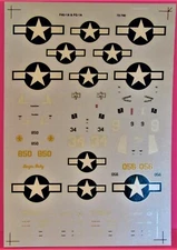 SuperScale #72-740 F4U & FG-1A Corsairs 1:72 Scale Decals - New