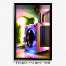 Pixel Art Poster - Enchanted Washing Machine (8 Bit Video Game Print)
