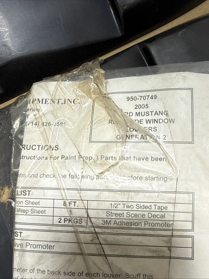 Persianas de ventana lateral trasera Street Scene 950-70749 derecha e izquierda para Ford Mustang Foto 2 de 4