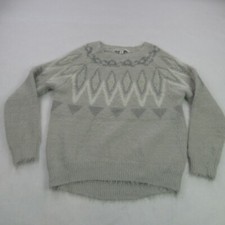 Lauren Conrad Sweatshirt Womens Medium Long Sleeve Knit Pattern Pullover