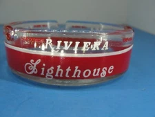 Vintage Riviera Casino Hotel Las Vegas Glass Ashtray Lighthouse Ash Tray