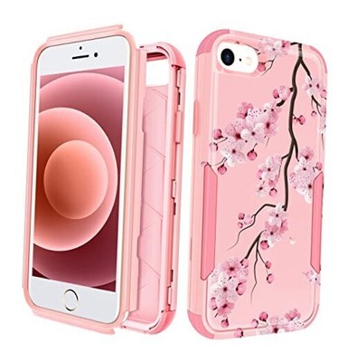 for iPhone SE Case 2020/2022/3rd Generation, for iPhone 8/7 Case, 2Pink Blossom