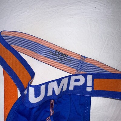 Jockstrap Homme PUMP! Pride Coton Bleu Orange - Taille L - Sous-vêtement Moderne