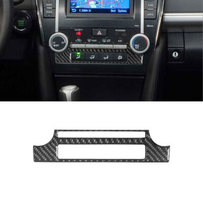 For Toyota Camry 2012-14 Carbon Fiber Interior Manual Climate Control Cover Trim