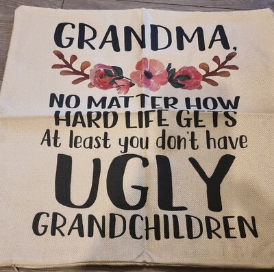 Oma egal wie hart das Leben wird Baumwolle Kissenbezug, Kindermädchen Nanny 
