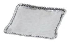Pampa Bay Verona Square Appetizer/Dessert Plate, Silver (CER-2257)