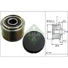 INA 535 0159 10 ALTERNATOR FREEWHEEL CLUTCH FOR FORD