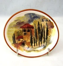 Williams Sonoma WSO132 (Villa/Landscape) "Style A" Oval Dip Bowl EXCELLENT