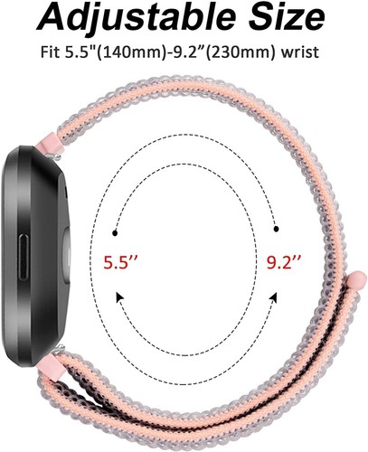 Correa de nailon para reloj Fitbit Versa 3 2 1 Lite correa deportiva Fitbit Sense Band - Imagen 4 de 44