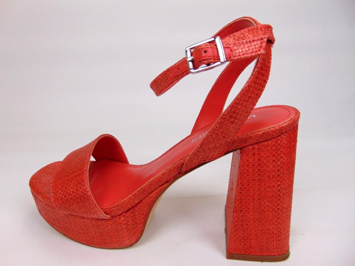 Marc Fisher Sadel Square Toe Open Block Heels Platform Sandals Women's Size 7.0 - 第 7/11 張圖片