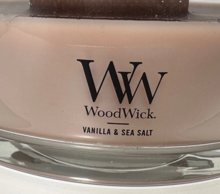 Woodwick Vanilla & Sea Salt Large Candle 16oz - Long Lasting - Crackling Sound - Image 3 of 4