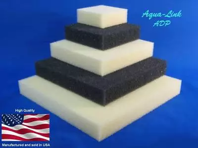 AQUA-LINK ADP Filter Foam Pad / Block sponge ¾” - 1½” thick AQUARIUM SAFE (No Chem Treatments)
