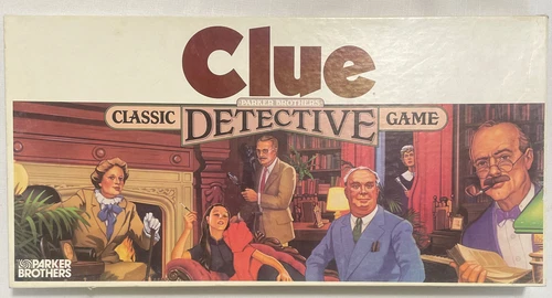 VINTAGE Clue Classic Detective Board Game Parker Brothers 1986 Complete SEE PICS