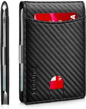 RUNBOX Slim Money Clip Wallets for Men RFID Blocking 11 Card Holder Minimalist S