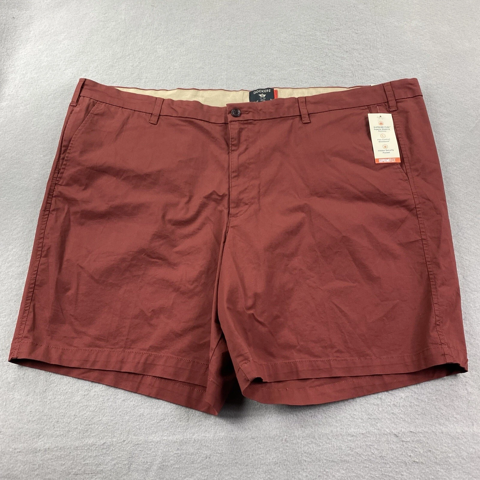 Short Dockers homme 52 rouge chino ultime short Supreme Flex Smart Series stretch