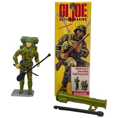 ビンテージGI JOE アクションマリーン1964 1964 Hasbro 12″ G.I. Joe Black Hair Action Marine with