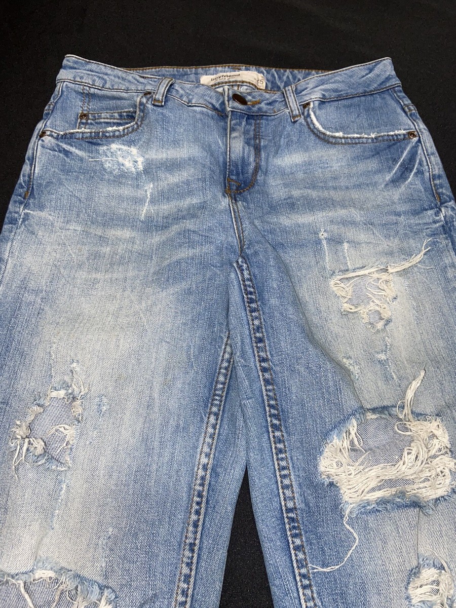 Hotel Kalinga Amiri Art Patch Jeans Blue Amisu Jeans-Boyfriend