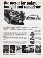 Gossen - Luna Pro Exposure Meter - Original Magazine Ad - 1970