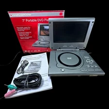 Portable DVD Player Durabrand PDV-702 Tested Works - No Battery