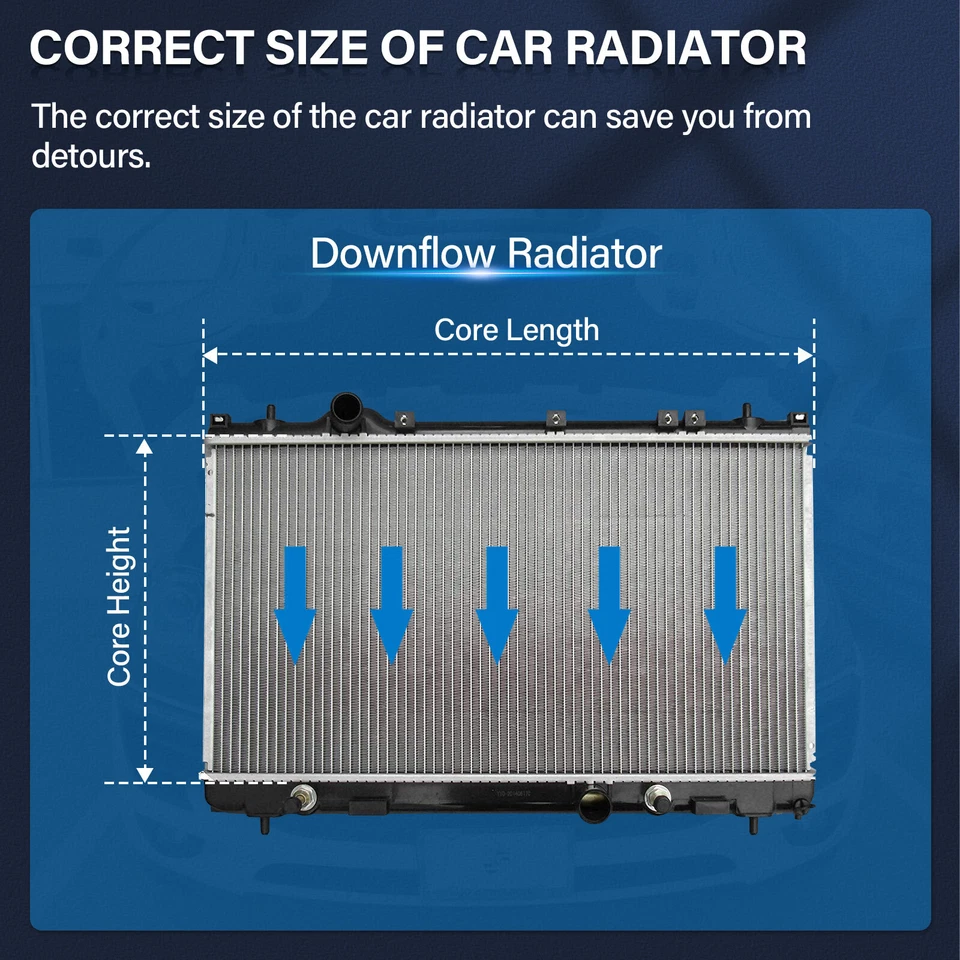 Radiador de aluminio Chrysler Neon 2,0 L 2002-2005 Dodge Neon 2,0 L Foto 4 de 4