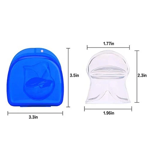 1X Anti Snoring Sleep Aid Device Silicone Tongue Mouthpiece Snore Stopper w/Case - Afbeelding 8 van 10