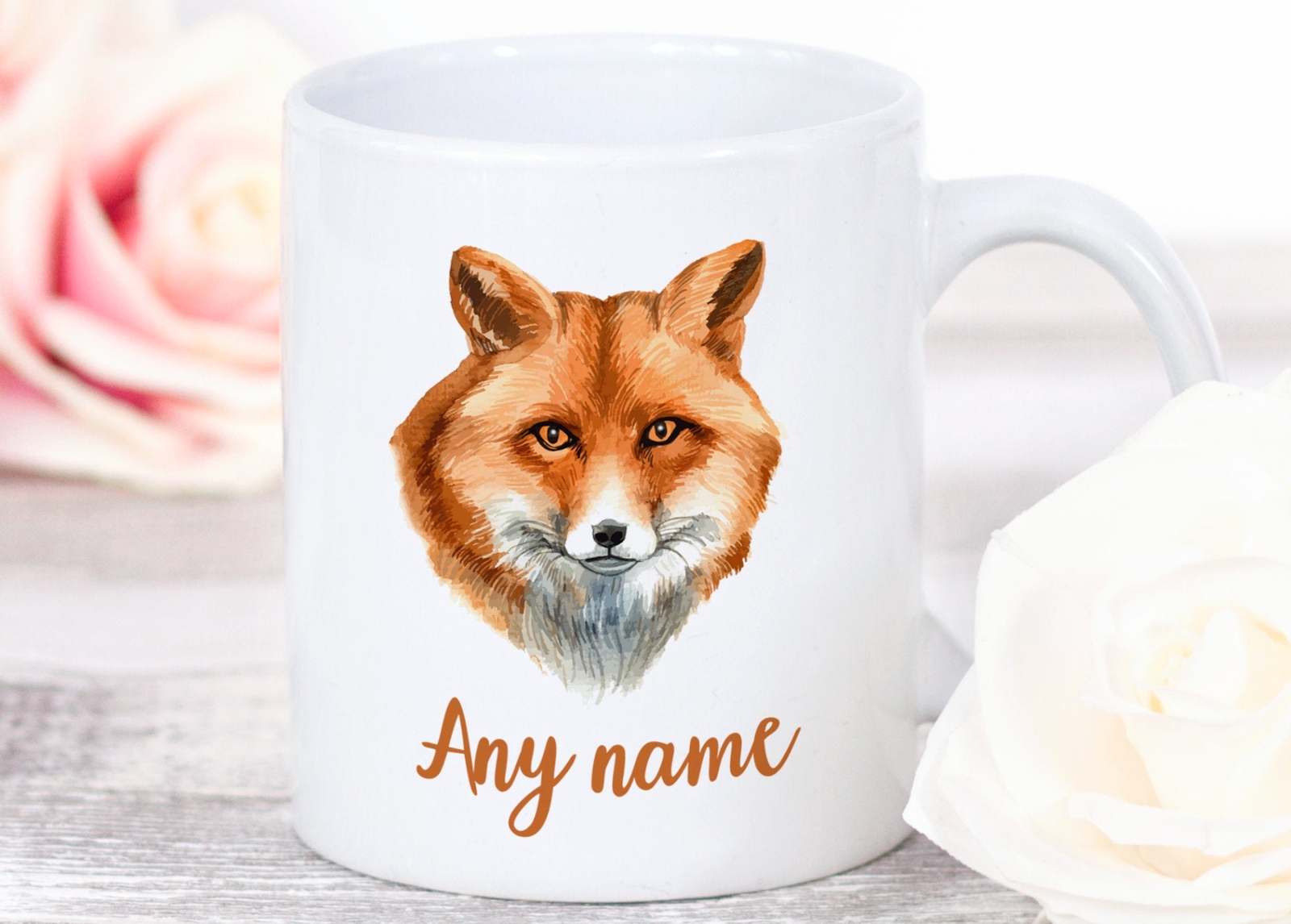 Personalised Fox Mug Any Name Fox Coffee Mug Fox Coffee Cup Fox Lover Gifts For