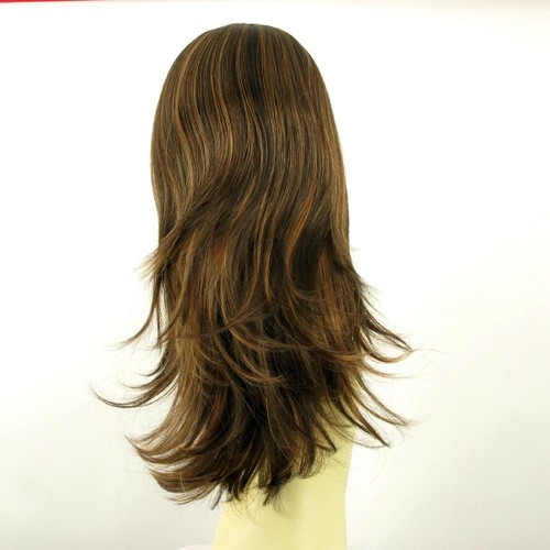DT Half wig HairPiece extensions chocolate clear poly mesh copper 24.4 :13/627c - Picture 4 of 7