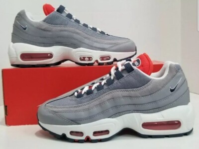 Nike Air Max 95 USA Cement Grey Blue Red Wht Men's Sz 7 NEW DB0250-001 NOLID