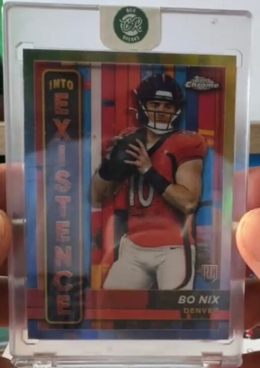 2024 Topps Chrome Bo Nix Rookie Into Existence *CASE HIT* Rookie card