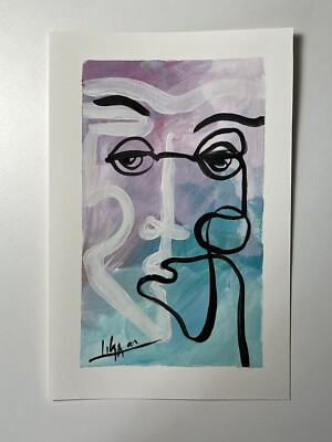 ORIGINAL PAINTING  ACRYLIC ON CANSON PAPER 8.5 x 5.5  CUBAN ART By LISA.