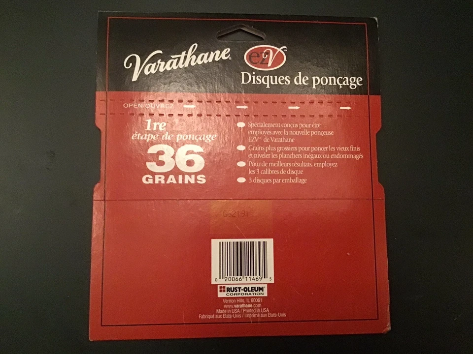 Varathane - 3 Pack, 36 Grit Sanding Discs, Fits The Varathane EZV Floor Sander - Image 2 of 2