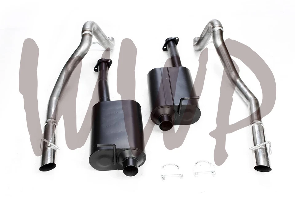 Escape doble CatBack de acero inoxidable de 2,5" 99-04 Ford Mustang 4,6 L V8 GT Mach1 Bullitt  Foto 3 de 3