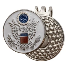 Golf ball marker with magnetic hat clip : Great Seal of the United States