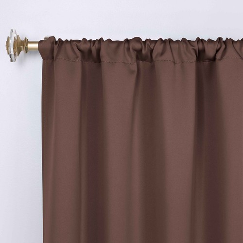 Solid 36" Wide Machine Washable Room Darkening Blackout Curtains, Set of 2 - Picture 70 of 317