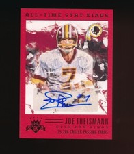 JOE THEISMANN 2015 PANINI GRIDIRON KINGS ALL-TIME STAT KINGS RED FRAMED AUTO #/7
