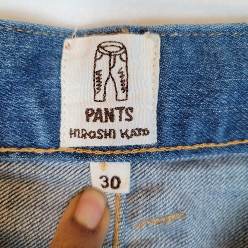 Hiroshi Kato Mens Pen Slim Straight Selvedge Denim Pants Jeans Size 30 Lake Blue - Picture 4 of 10
